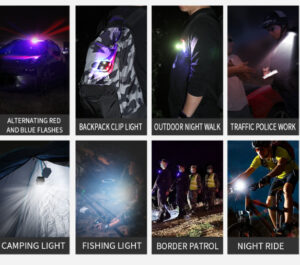 wearable safety light product image for low-light safety visibility