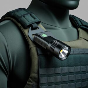 Patrol officer wearable safety light placement on uniform vest
