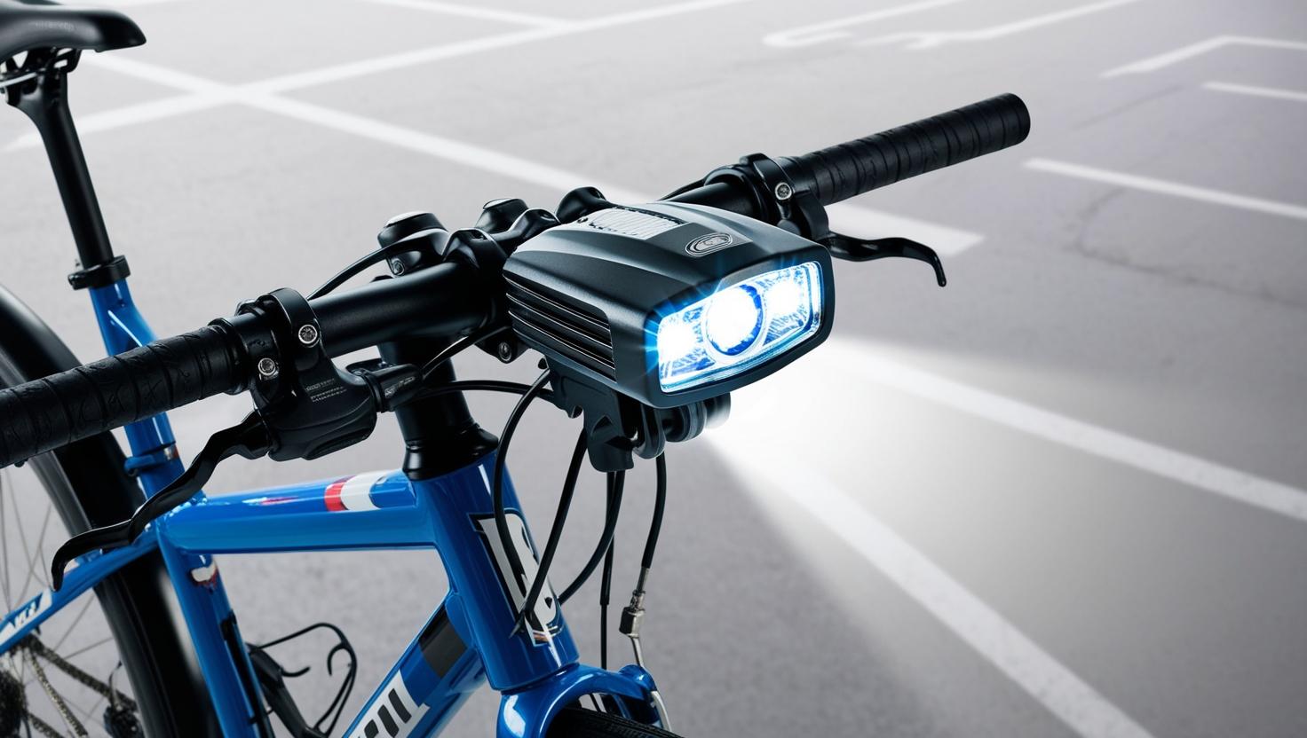 Police bike light for night bicycle patrol visibility