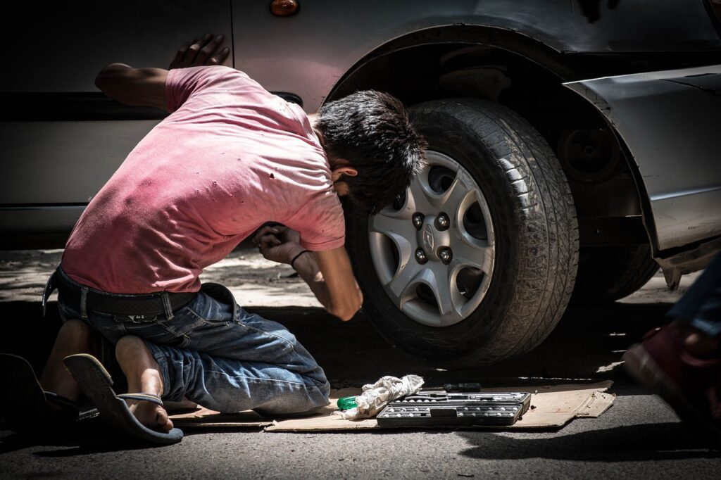 child labor, car mechanic, cars